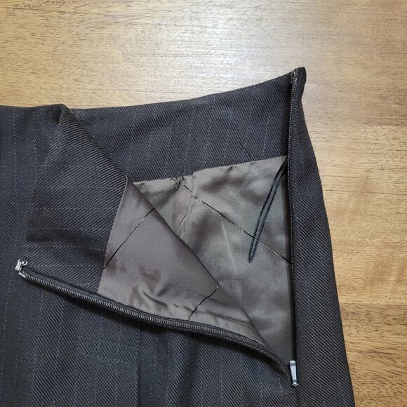 Ben Sherman Micro Mini Skirt Pleated Womens Small Brown Houndstooth Y2K Academia - Picture 9 of 9